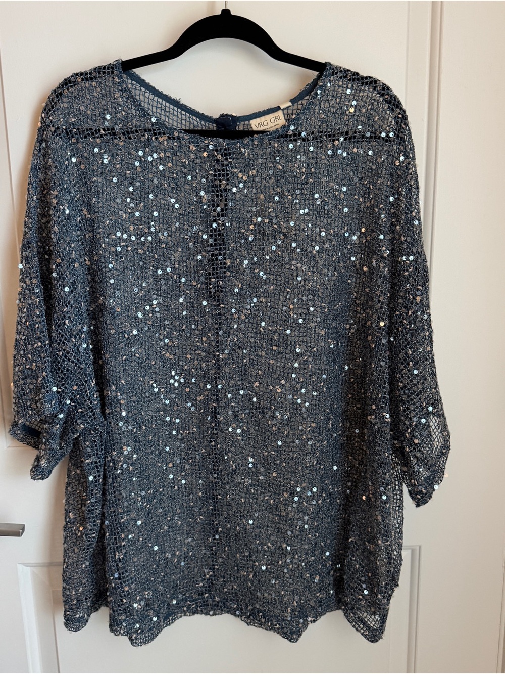 Vrg Grl Arden Sequin Knit Top Tunic